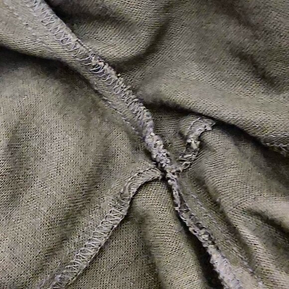 Modcloth Womens Size M Green Linen Viscose Roll Tab Sleeves Tie Belt Jumpsuit - Picture 7 of 10